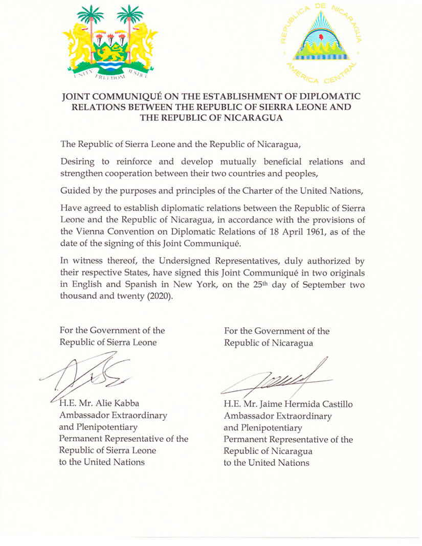 nicaragua-sierra-leona-relaciones-diplomaticas